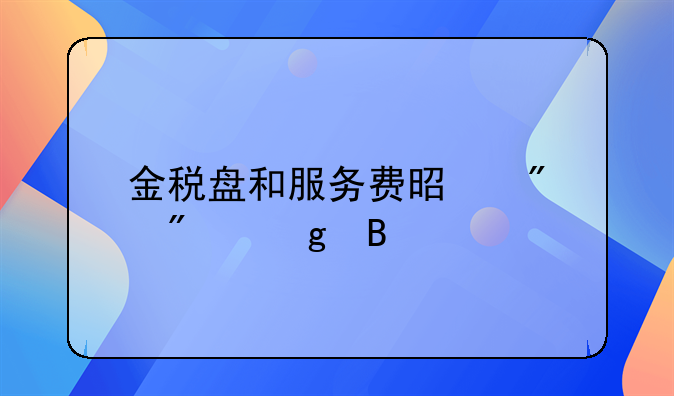 金稅盤(pán)和服務(wù)費(fèi)是分別給嗎